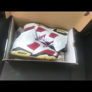 Jordan carmine 6s size 6y